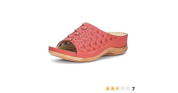 red orthopedic sandals