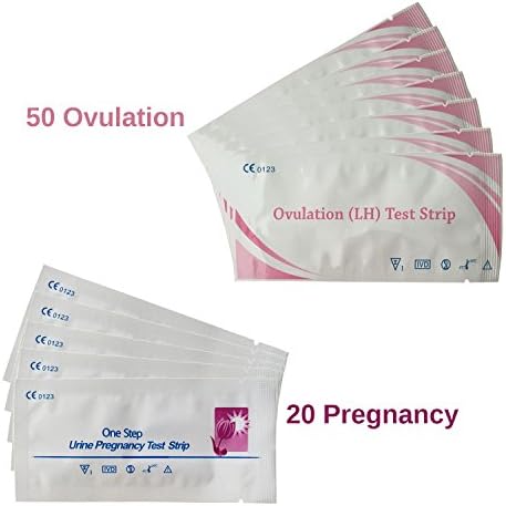 Ovulation Test Strips and Pregnancy Test Strips Combo Kit - 50 LH and 20 HCG Test Strip by Koudou