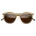 zeroUV - Classic Lux P3 Shape Keyhole Bridge Metal Rivet Circle Round Sunglasses (Brown-Tortoise Brown)