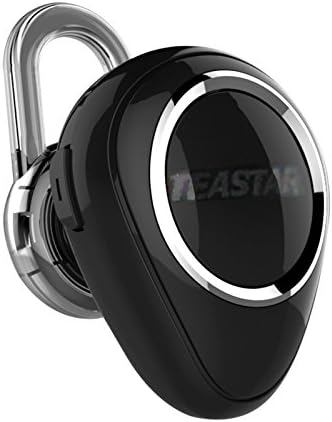 Mini A2DP Bluetooth Earphone Wireless Headphones Stereo Headset with Mic Handsfree Earbud in Ear for iPhone Samsung LG HTC Smartphones iPad Tablets (Black)
