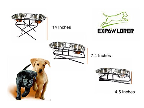Stainless Steel Elevated Dog Bowl And Stand Set Multi Level