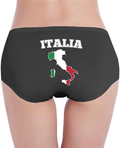 Eplus Woman's Italy Map Flag Panties Seamless Breathable Waist Briefs Stretch Comfortable Underwear