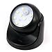 Motion Sensor LED Lighting Infrared Detection Rotatable Night Lamps Ultra Light For Dark Corners, Black