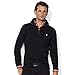 Polo Ralph Lauren Men's Half Zip French Rib Cotton Sweater (Large, Black/White Pony)