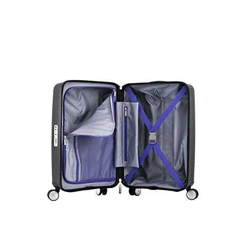 American Tourister Curio Hardside Luggage with Spinner Wheels, Black