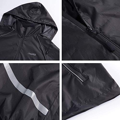 4 SWISSWELL+Waterproof+Rainwear+Trouser+Black+Stripe