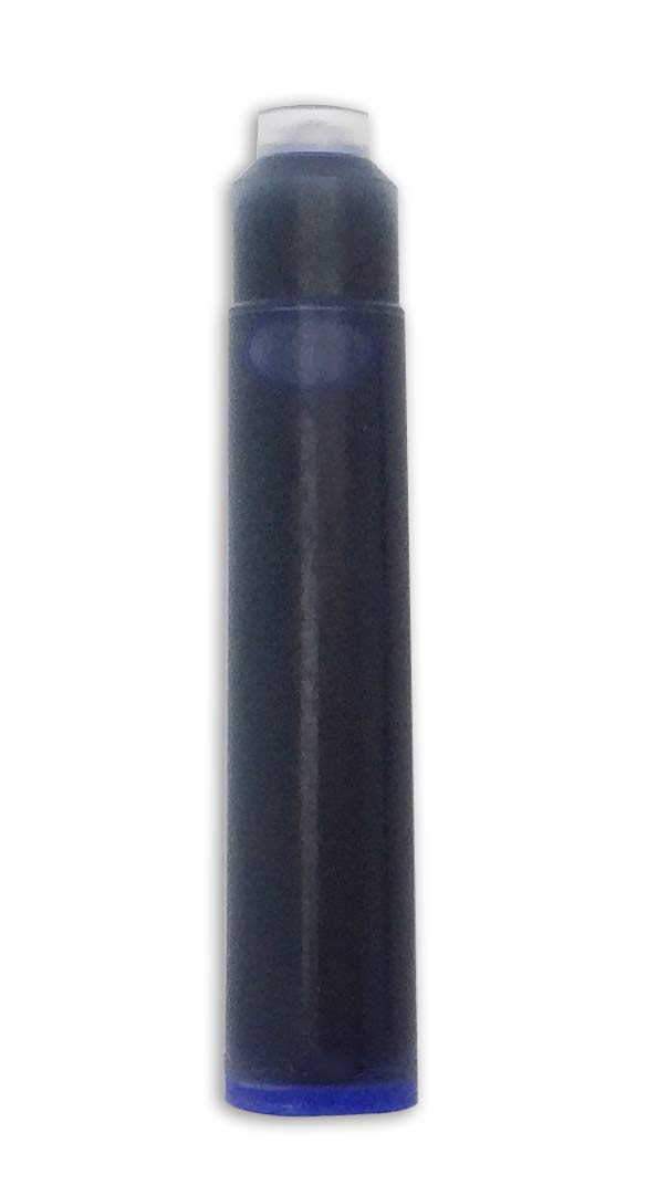 LACHIEVA LUX Fountain Pen Ink Cartridges Blue -International Standard Short Ink Cartridge Refill for Fountain Pen - Set of 32 (Blue)