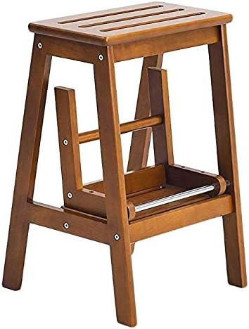 TLTLTD Klappbarer 2-Stufen-Trittleiter Aus Massivem Holz Für Zu Hause 2
