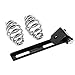 Senkauto Leather Bobber Solo Seat Chrome Barrel Springs Mounting Bracket Set for Harley Sporster 883 1200 Chopper 48 Dyna