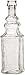 Luna Bazaar Small Vintage Glass Bottle Set (7-Inch, Brooklyn Design, Clear, Set of 6) - Flower Bud Vases Bulk - for Home Decor and Wedding Centerpieces