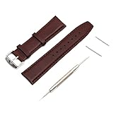 MOTONG 22mm Replacement Genuine Leather Watch Band For Motorola Moto 360 Watch 2nd Gen,Men's 46mm and Samsung Gear S3 Classic(Leather Coffee)