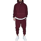 iudam Mens 2 Piece Polar Fleece Tracksuits Hooded Sweatshirts and Jogger Casual Sweatsuit Set