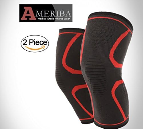 LIMITED TIME OFFER! AMERIBA: 360 Degree Compression Brace, Interchangeable Knee Sleeve &amp; Elbow Sleeve for Arthritis, Muscle Ache, ACL Injury, Joint Pain, Running - Sold by a US based company