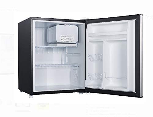 2.7 cubic foot stainless look compact dorm refrigerator (Retro Fridge Freezers Best Prices)