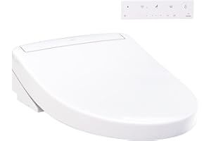 TOTO WASHLET S5 Electronic Bidet Toilet Seat with Instantaneous Water Heating, PREMIST and EWATER+ Wand Cleaning, Elongated, Cotton White - SW3446#01
