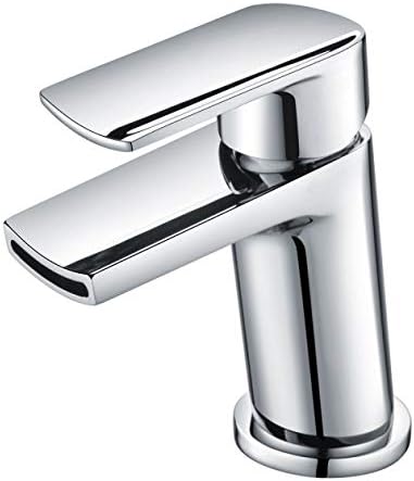 Home Standard Glide Mini Bathroom Single Lever Mono Basin Sink Mixer Tap with Slotted Spring Waste | Polished Chrome | 10 Year Guarantee