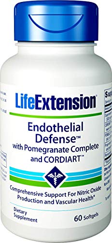Life Extension Endothelial Defense with Pomegranate Complete and Cordiart, 60 Softgels