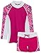 Tuga Girls Shoreline L/S & Short (UPF 50+), Blossom Pink, 4/5 yrs