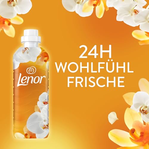 Lenor Weichspüler, 36 Waschladungen, Goldene Orchidee, 24h Wohlfühlfrische Mit Einer Note Ätherischer Öle thumbnail 2