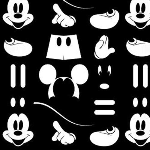 Disney Puppet Oven Mitt & Potholder w/Neoprene for Easy Gripping, Heat Resistant up to 500 degrees F, Mickey Mouse Icon, Black