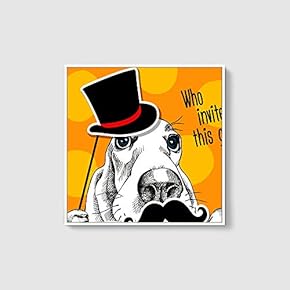 Framed Canvas Wall Art for Living Room, Bedroom Cute Animal Theme Canvas Prints for Home Decoration Ready to Hang - 16x16 inches