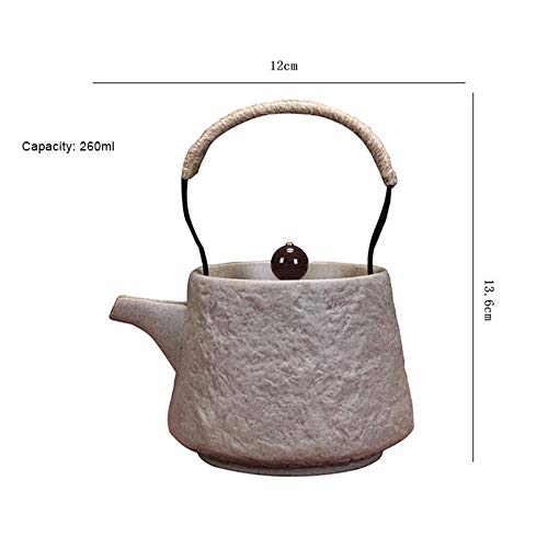 LINFA Retro Steinzeug große Teekanne Oolong Teekanne Kung Fu Teeset Keramikbalken Topf Steinmuster Samowar, Multi – Bild 6
