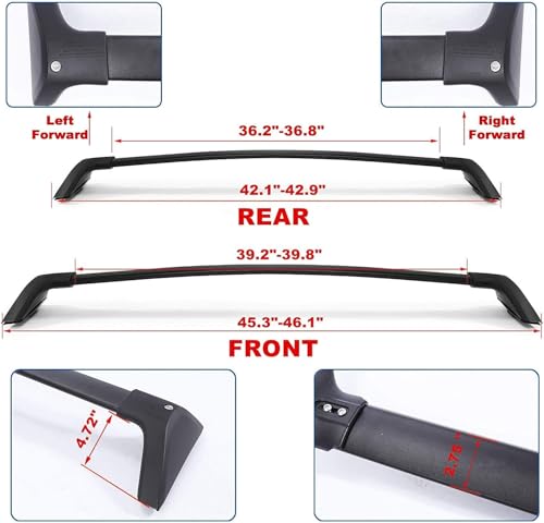 Roof Rack Cross Bars for Toyota RAV4 2019-2023 (Not Fit Models for Adventure/TRD Off-Road). Anti-Theft Lock Mechanism Black Matte Aluminum Anti-Corrosion crossbars