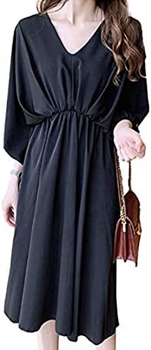 ［エイチユーエー］レディース ワンピース ゆったり オシャレ セクシー 膝丈 可愛い ロング マキシ 秋 冬 春