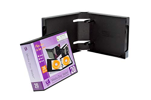 Univenture Empty UniKeep 20 CD | DVD Wallet - Case of 20 - Black
