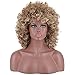ELIM Curly Wigs for Black Women Short Blonde Hair Wig African American Womens Full Kinky Wig Synthetic Heat Resistant Natural Looking Wigs Z124
