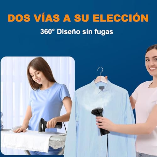 Plancha De Vapor Vertical y Horizontal, Plancha Viaje 2500W Alta Potencia, Plancha a Vapor para Ropa Portátil, para Prenda y Tela Delicada, Calentamiento Rápido Compacta para Viaje o Casa