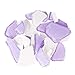 Sea Glass | 11oz Tumbled Sea Glass Decor | Bulk Seaglass Pieces for Beach Wedding Decor & Crafts | Plus Free Nautical eBook by Joseph Rains (Purple, White)