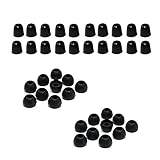 Bluecell 10 Pairs Medium Black Color Silicone Replacement Ear Buds & Memory Foam Tips Eartips for in-ear earphones