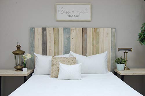Farmhouse Mix Headboard King Size, Leaner Style, Handcrafted. Leans on Wall. Easy Installation