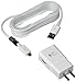 Samsung Fast Charging Adapter Travel Charger  for Galaxy S6/Edge/Edge-6/Note 4 with 5-foot (1.8 Meters) Micro USB Data Charge Sync Cable - White