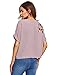 SweatyRocks Women's Casual Summer Tops Floral Embroidered Short Sleeve T Shirt Pink Medium