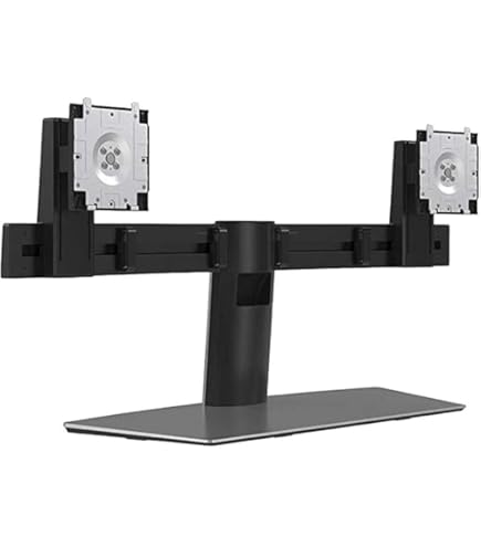 Amazon.com: Dell MDS14 Dual Monitor Stand (5TPP7), Black/Silver