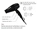 VASLON 1875W Lightweight Negative Ions Hair Blow Dryer with Concentrator Nozzle 2 Speed and 3 Heat Settings Cool shot button DC Motor