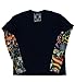 Wild Rose 720 Little Boys' Tattoo Shirt Cotton Tee Mesh Sleeves, Black