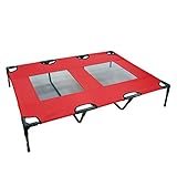 Pet Bed, PYRUS 48 x 35.8 x 6.7 inches Pet Camp Bed Steel-Framed Travel Bed Pet Gear Cot for Cat/Dog