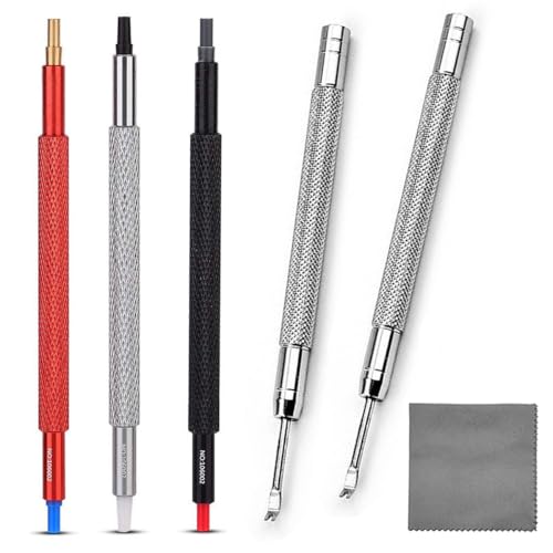 TICFROG Watch Hands Repair Tool Kit, Watchmakers Wristwatch Repair Tools with 3PCS Watch Hand Pressers Pusher,Removers Lever Minute Second Hand Removal, Puller Plunger Set