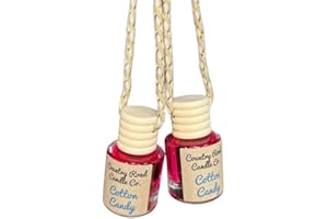 GENERIC Country Road Candle Co. Cotton Candy Car Hanging Diffuser Fragrance Oil (Pack of 2) | Car Air Freshner | Scented Fragrance Aromatherapy Automobile Diffuser scents Bottle