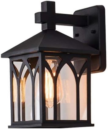 GOHHK Retro Antiguo Cuadrado Hueco Pared Aplique luz Exterior
