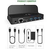 GOOQ Microsoft Surface Dock, Laptop Docking Station Charger Stand for Microsoft Surface Pro 3/Pro 4