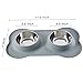 Airisland Stainless Steel Dog Bowl Cat Feeding Station with No Spill No Skid Gray Silicone Mat 24oz Pet Feeder Puppy dishes for Small and Medium Dogs Cats and Pets