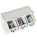 MyGift Vintage White Wood Desktop Office Supplies Organizer with 4 Pull Out Drawers, Small Dresser Top Storage Cabinet