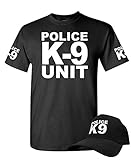 K-9 UNIT - k9 canine police officer swat - T-SHIRT + HAT COMBO, XL, Black