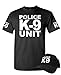 K-9 UNIT - k9 canine police officer swat - T-SHIRT + HAT COMBO, XL, Black