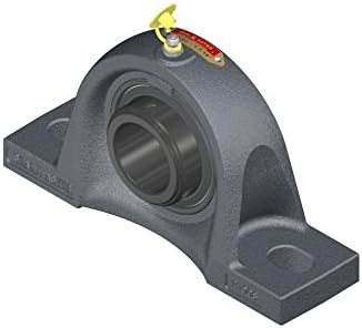Sealmaster MSPD-35 Pillow Block Ball Bearing, Non-Expansion Type, Medium-Duty, Regreasable, Double Setscrew Locking Collars, Felt Seals, Cast Iron Housing, 2-3/16" Bore, 3-1/8" Base to Center Height, 8-5/8" Bolt Hole Spacing Width