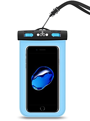 odbo Universal Waterproof Case Dry Bag Pouch for Smartphones, iphone 6, 6s, 6 Plus, 7, Samsung, HTC, Nokia, Motorola, Sony for Phones up to 6.0â€ Screen (Blue)